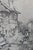 Attributed to Jacques Moulinier (1753–1828) Charcoal Drawing — Figures Before a Half-Timbered House For Sale - Image 4 of 14