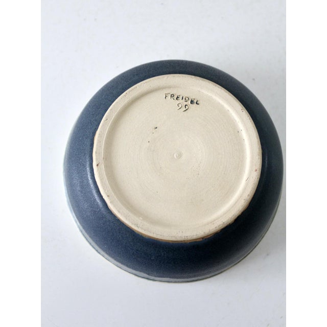 Blue Vintage Studio Pottery Bowl For Sale - Image 8 of 8
