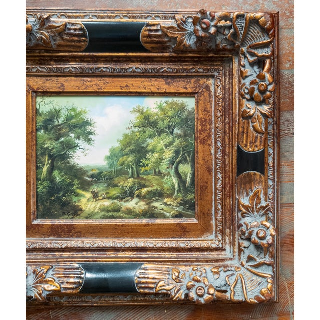 Modern Late 20th Century Landscape Painting in Modern Frame For Sale - Image 3 of 8