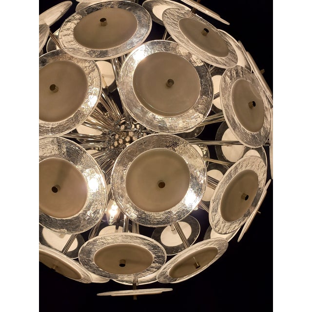 1970s Vintage Sputnik Discs Murano Glass Pendant, 1975 For Sale - Image 5 of 11