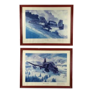 Framed Prints Mark Waki 1986 Fighter Jets - a Pair