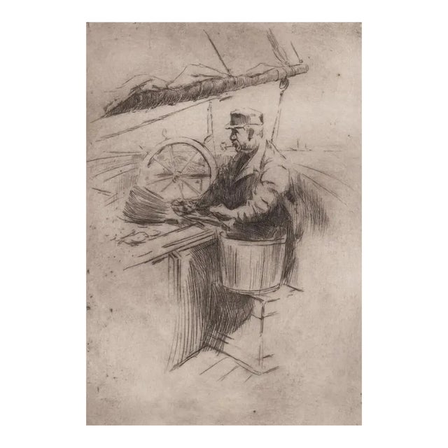 Alexander Blum Baiting the Hooks Etching For Sale