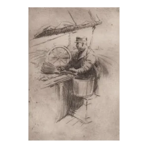 Alexander Blum Baiting the Hooks Etching