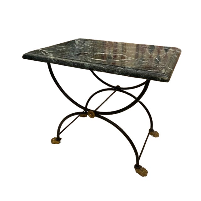 French Guatemalan Green Marble Coffee Table For Sale - Image 10 of 10