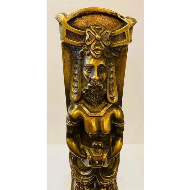 Antique Brass Andirons For Sale In West Palm - Image 6 of 10