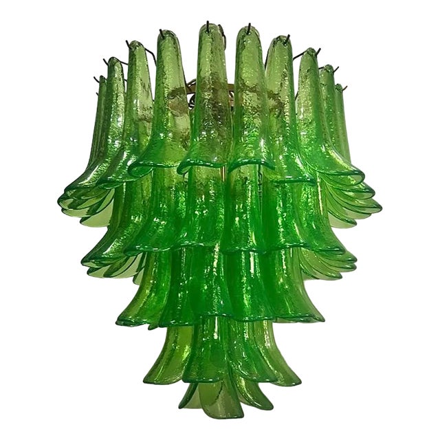 Green Murano Glass Chandelier from Mazzega, 2000s For Sale