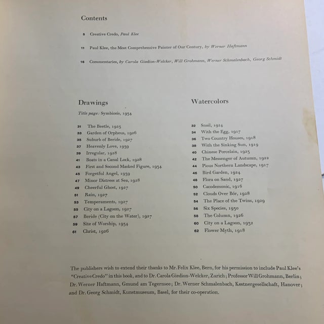 Paul Klee 1959 Paul Klee the Inward Vision Book For Sale - Image 4 of 13