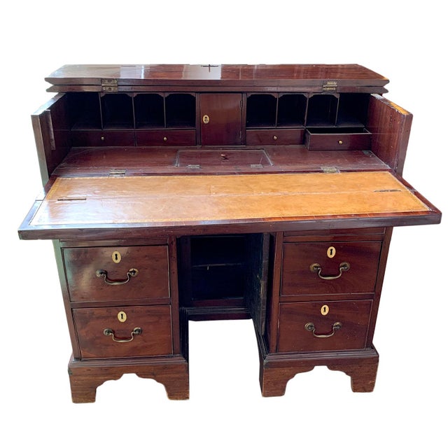 Wood Captains Desk For Sale - Image 7 of 12