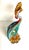 Colorful 10" Murano figurine of a Heron bird stands 10". Circa late 1950s-1960s.