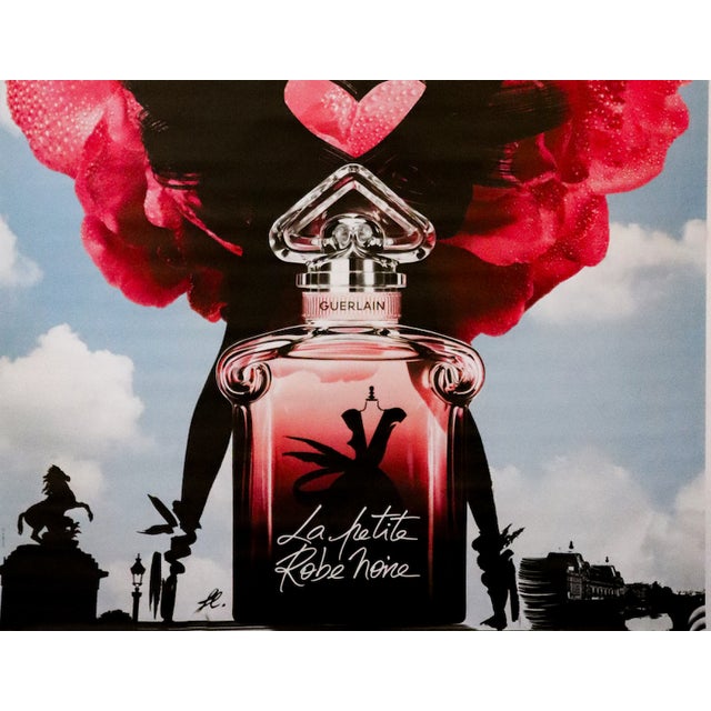 Illustration 2020 French Bus Shelter Advertisement, Guerlain - La Petite Robe Noire Perfume Bus Shelter Ad - Paris For Sale - Image 3 of 3