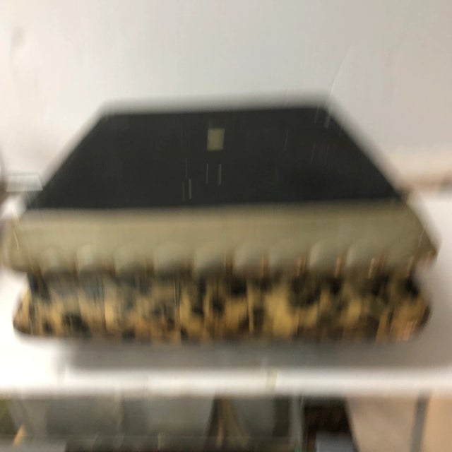 Celadon 1980s Ceramic Box With Papier-Mâché Leopard Motif For Sale - Image 8 of 10