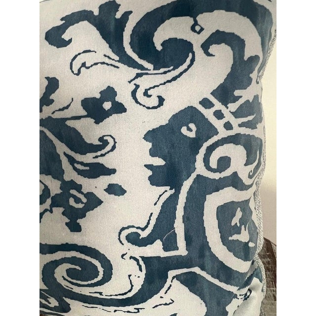 Melissa Levinson Pair of Blue & White Fortuny Floral Cotton Pillows For Sale - Image 4 of 6