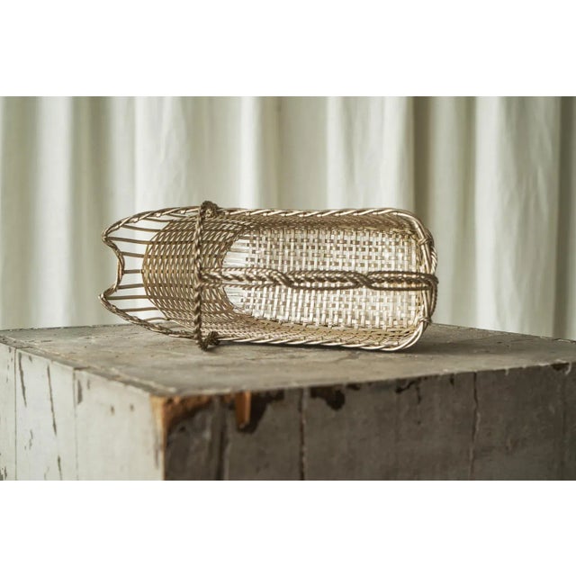 Bottle Holder in Silvered Metal attributed to Lino Sabattini for Christofle, 1940s For Sale - Image 10 of 11