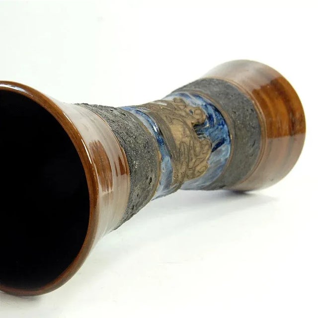 Mid-Century Modern Italian Ceramic Vase from Ausella Ceramiche Sicily, 1960s For Sale - Image 3 of 11