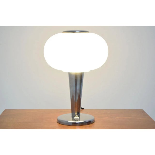 Made in Czechoslovakia Made of glass, metal Re-polished New electricity Fully functional 1x E27 or E26 socket Patina...