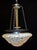 Art Deco French Opaline Glass, Chrome and Alabaster Plafonnier, 1940s For Sale - Image 3 of 16