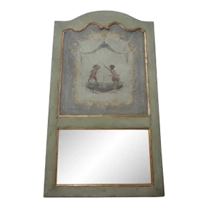 18th Century French Louis XVI Boiserie Trumeau Mirror