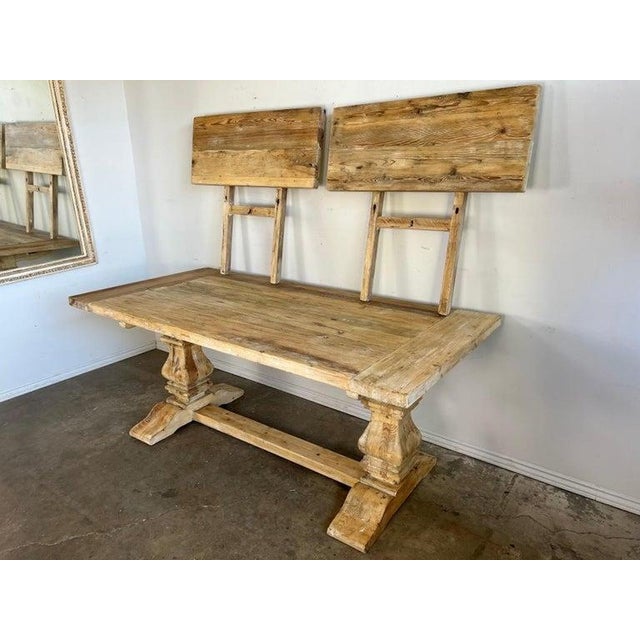 Wood 19th. C. Italian Tuscan Style Bleached Walnut Dining Table W/ Leaves For Sale - Image 7 of 15