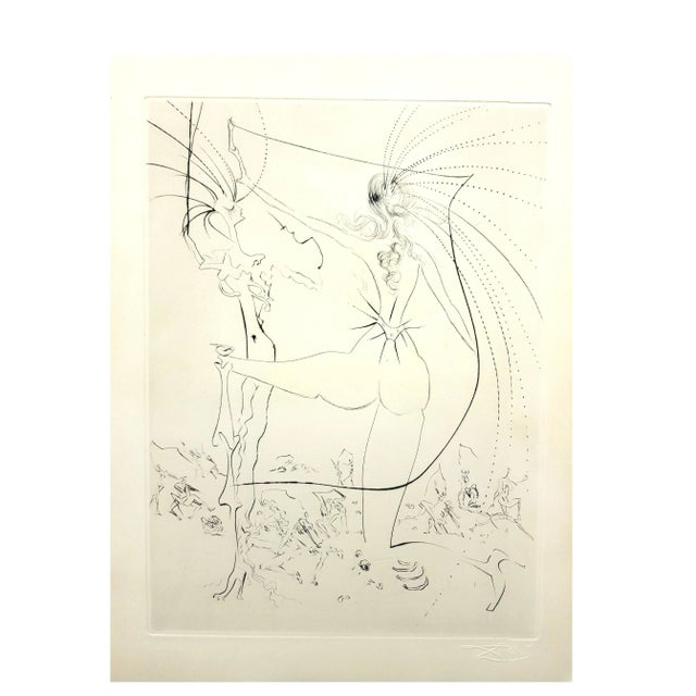 Salvador Dali - Venus in Furs - Original Stamp-Signed Etching 1968 For Sale - Image 10 of 11