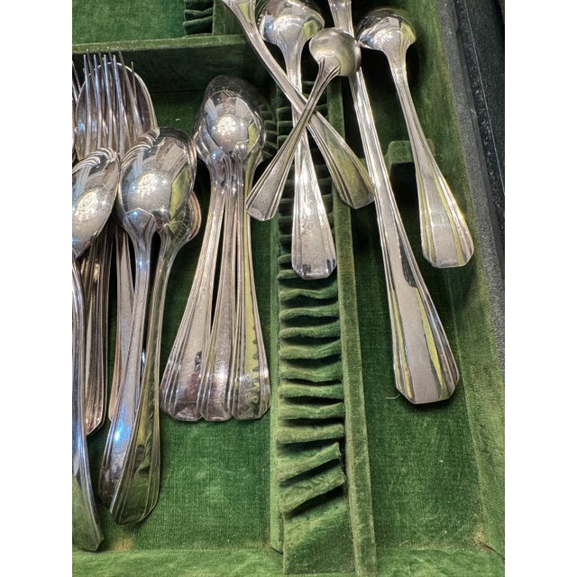 French Vintage Christofle Silver Plate Cutlery - Set of 36 Piece For Sale - Image 3 of 13