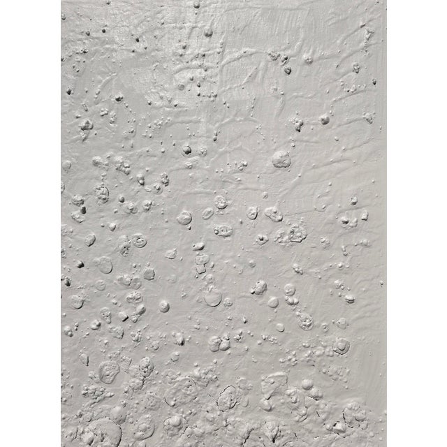 'California Beach' #4 - Natural Color Palette Yellow Butter Abstract Relief Seascape / Seaside / Marine Oil Painting by Diane Grant For Sale - Image 4 of 10