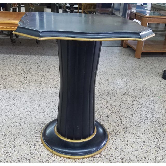 Hollywood Regency Fluted Column Noir Side Table Chairish