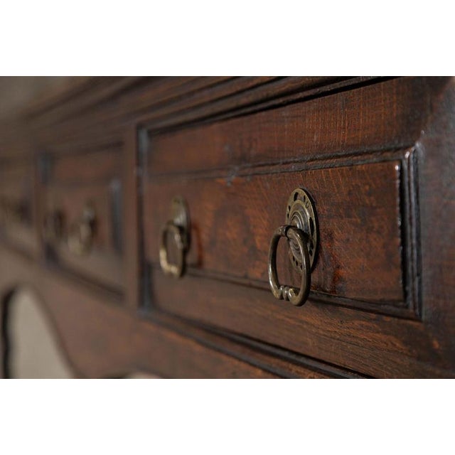 Large 18th Century English Oak Dresser Base, 1780 For Sale - Image 13 of 17