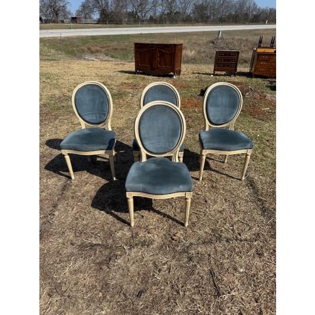 Wood 19th Century Louis XVl Dining Chairs - Set of 4 For Sale - Image 7 of 15