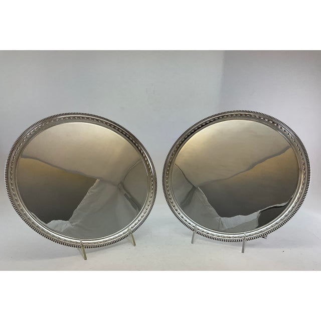 Silver Silver Wonderful Beaded Salver For Sale - Image 8 of 17
