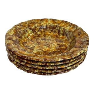 Antique Splatterware Bowls- Set of 5 For Sale