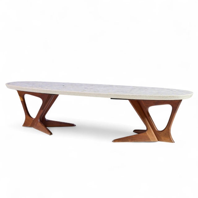 Mid-Century Modern Harvey Probber Mid Century Walnut and Terrazzo Coffee Table For Sale - Image 3 of 8