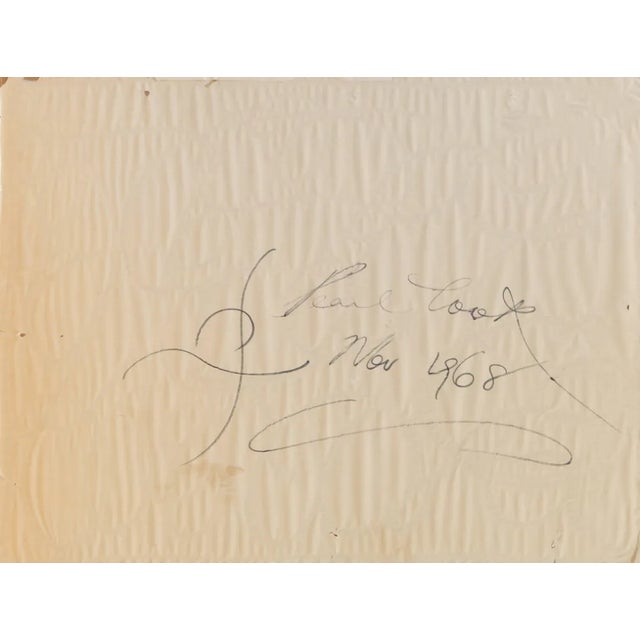 'Abstract in Coral and Turquoise' by Pearl Took, 1968, Woman Artist, Pasadena, Otis Art Institute, Parsons School of Design For Sale - Image 9 of 10