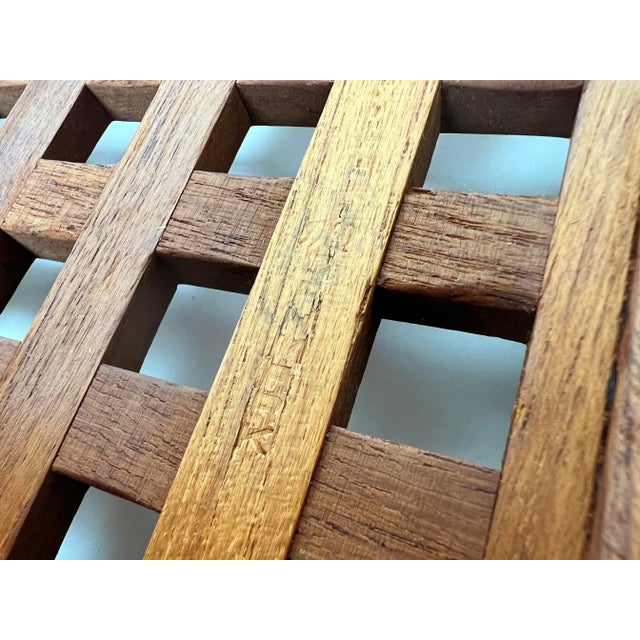 Brown Teak Lattice Serving Tray by Jens Quistgaard for Dansk For Sale - Image 8 of 9