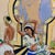 Figurative 1960s Vintage Mixed Media Persian Framed Painting For Sale - Image 3 of 8