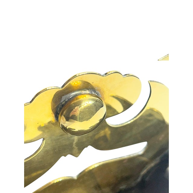 Brass Antique English Crown Form Wall Pocket or Tidy For Sale - Image 8 of 18