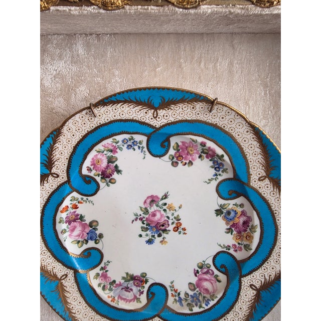 Blue Pair of 18Th Century Sevres Porcelain Plates Mounted in Shadow Box Frames For Sale - Image 8 of 16