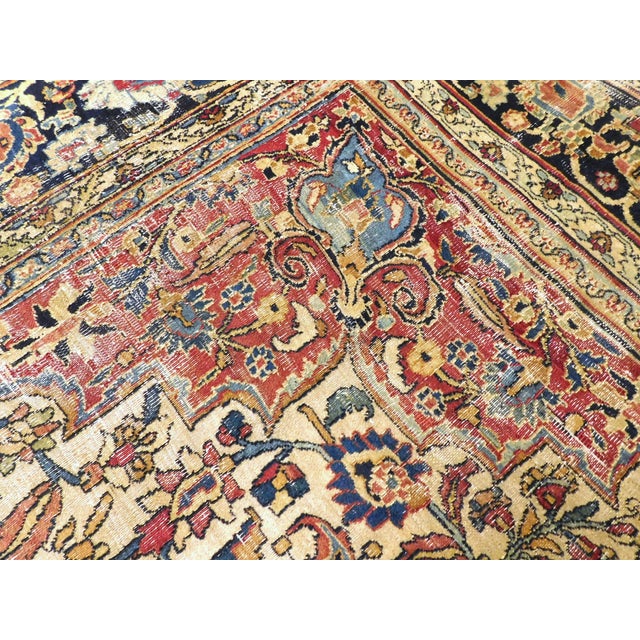 Hand-Knotted Antique Persian Carpet.9'x 11'6" For Sale - Image 9 of 18