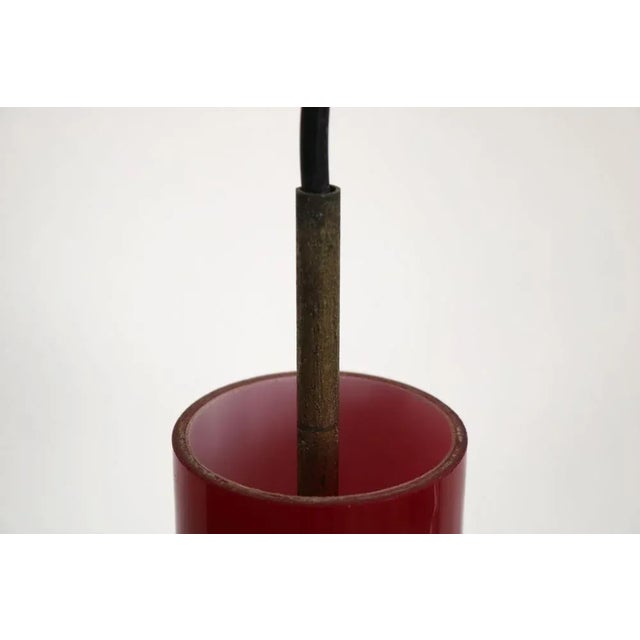 Italian Red Murano Glass Pendant Lamp, 1950s For Sale - Image 10 of 13