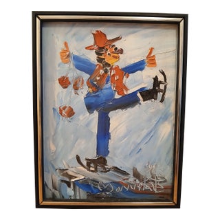 Framed Morris Katz Oil Painting on Board [12" X 16"] [1989] For Sale