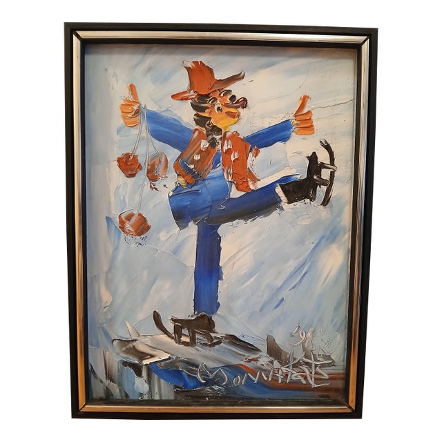 Framed Morris Katz Oil Painting on Board [12" X 16"] [1989] For Sale