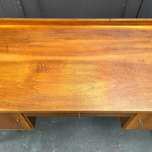 Mid-Century Walnut Veneer Desk For Sale - Image 17 of 18