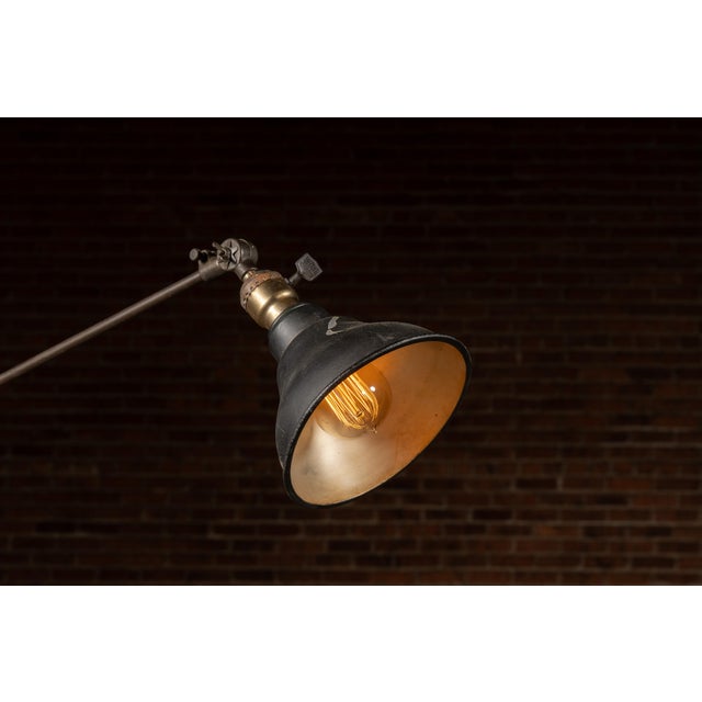 Metal Vintage Industrial Dazor Articulated Floor Lamp For Sale - Image 7 of 12