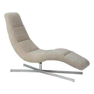 1970s Shearling Chaise For Sale
