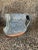 Vintage Signed Glazed Terracotta Handled Vessel in Blue/GrayGlaze For Sale - Image 4 of 11
