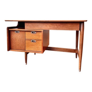 Mid-Century Walnut Writing Desk by Hooker - Restored For Sale