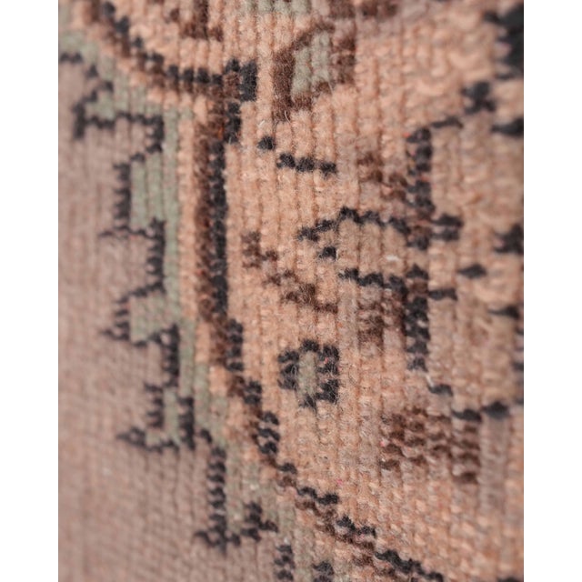 Turkish 1970s Vintage Turkish Oushak Handmade Wool Cotton Brown Area Rug For Sale - Image 3 of 11