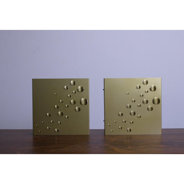 Star Rain C-1627-24 Gold Colored Wall Lamps by E. Jelles for Raak, 1960s, Set of 2 For Sale - Image 9 of 16