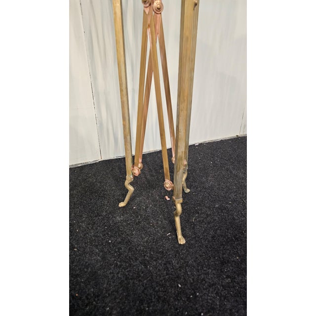Empire Style Brass and Marble Pedestals, 1970s, Set of 2 For Sale - Image 10 of 12