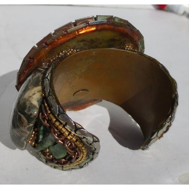 1980s Wendy Gell Cuff Dated 1986 Size 6.15 For Sale - Image 5 of 11