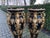 Black 1990 Italian Baroque Black Gold Resin Pedestals 2pc-Pair For Sale - Image 8 of 18